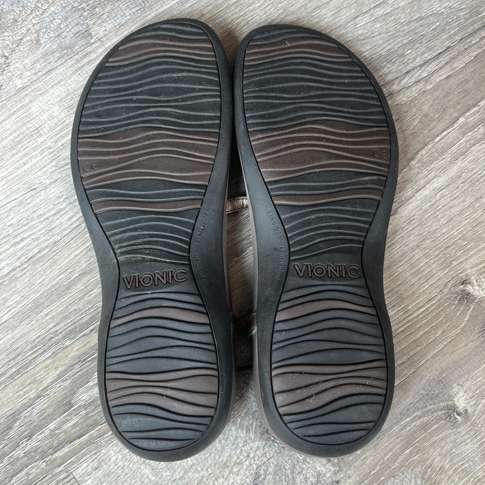 Vionic Julie II Thong Sandals Bronze Floral Womens 9‎ UK 7 EU 41 - Picture 7 of 8